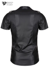 Chemise manches courtes wetlook noire Luca - Regnes Chemise manches courtes wetlook noire Luca - Regnes