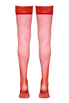 Bas autofixants rouge - Cotelli Legwear Bas autofixants rouge - Cotelli Legwear